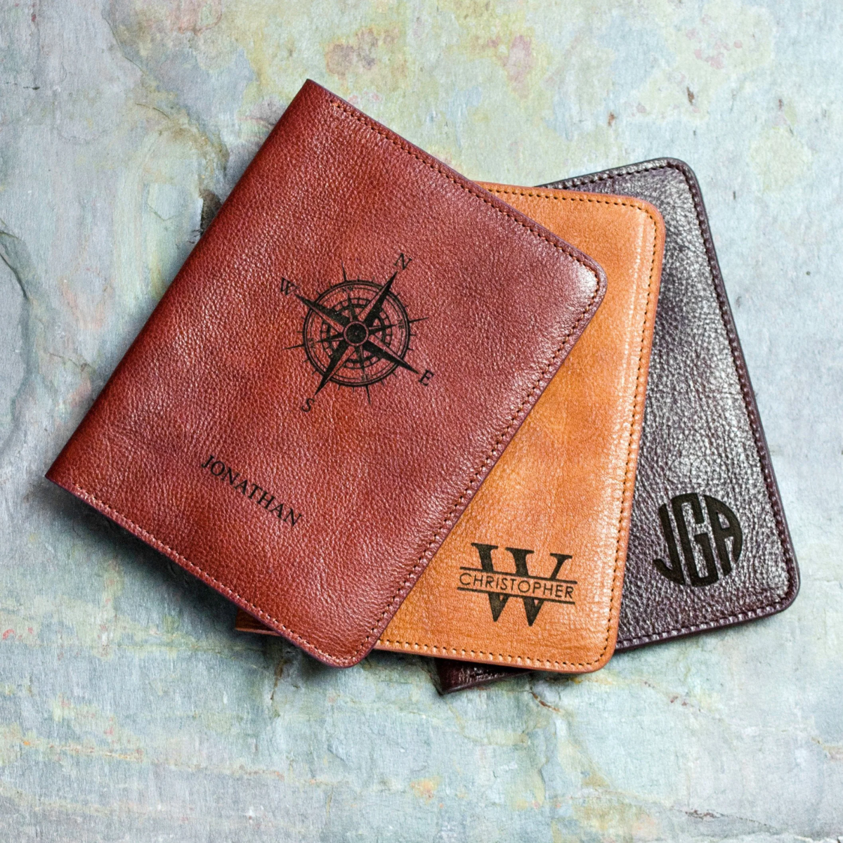 32. Personalized Leather Passport Cover: A Unique and Thoughtful Anniversary Gift for Him