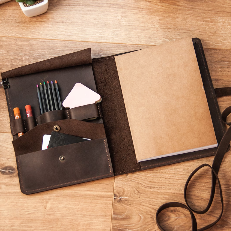 Capture Every Memory with a Personalized Leather Sketchbook - Perfect Anniversary Gift
