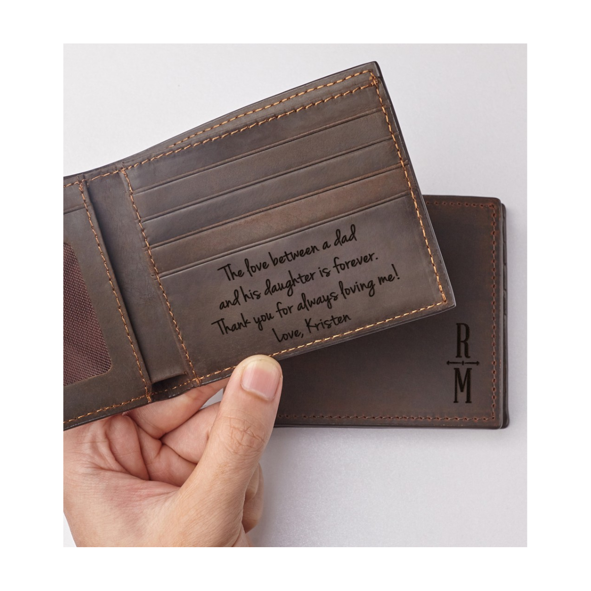 2. Personalized Leather Wallet: A Timeless 2nd Anniversary Gift for Him