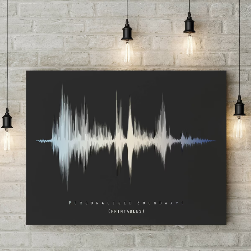 18. Personalized Song Soundwave Art - Harmoniously Celebrate 30 Years of Love and Commitment