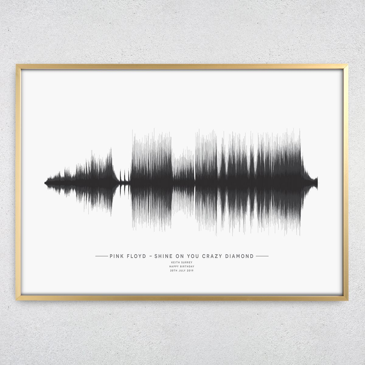 6. Capture Your Love in a Personalized Sound Wave Print - Perfect Anniversary Gift for Him