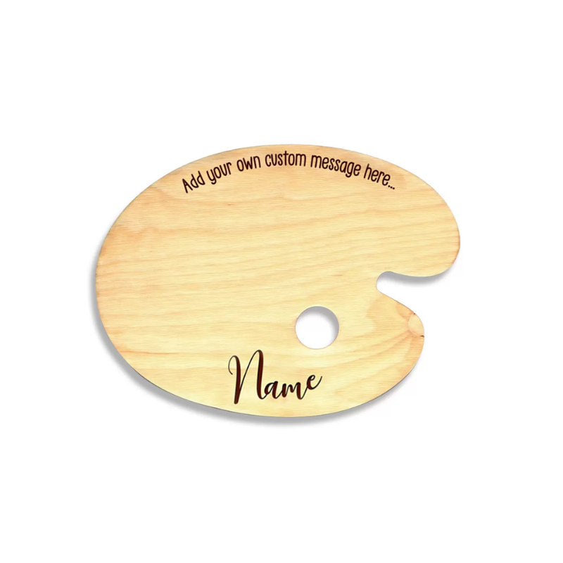 23. Capture a Lifetime of Creativity with a Personalized Wooden Artist Palette