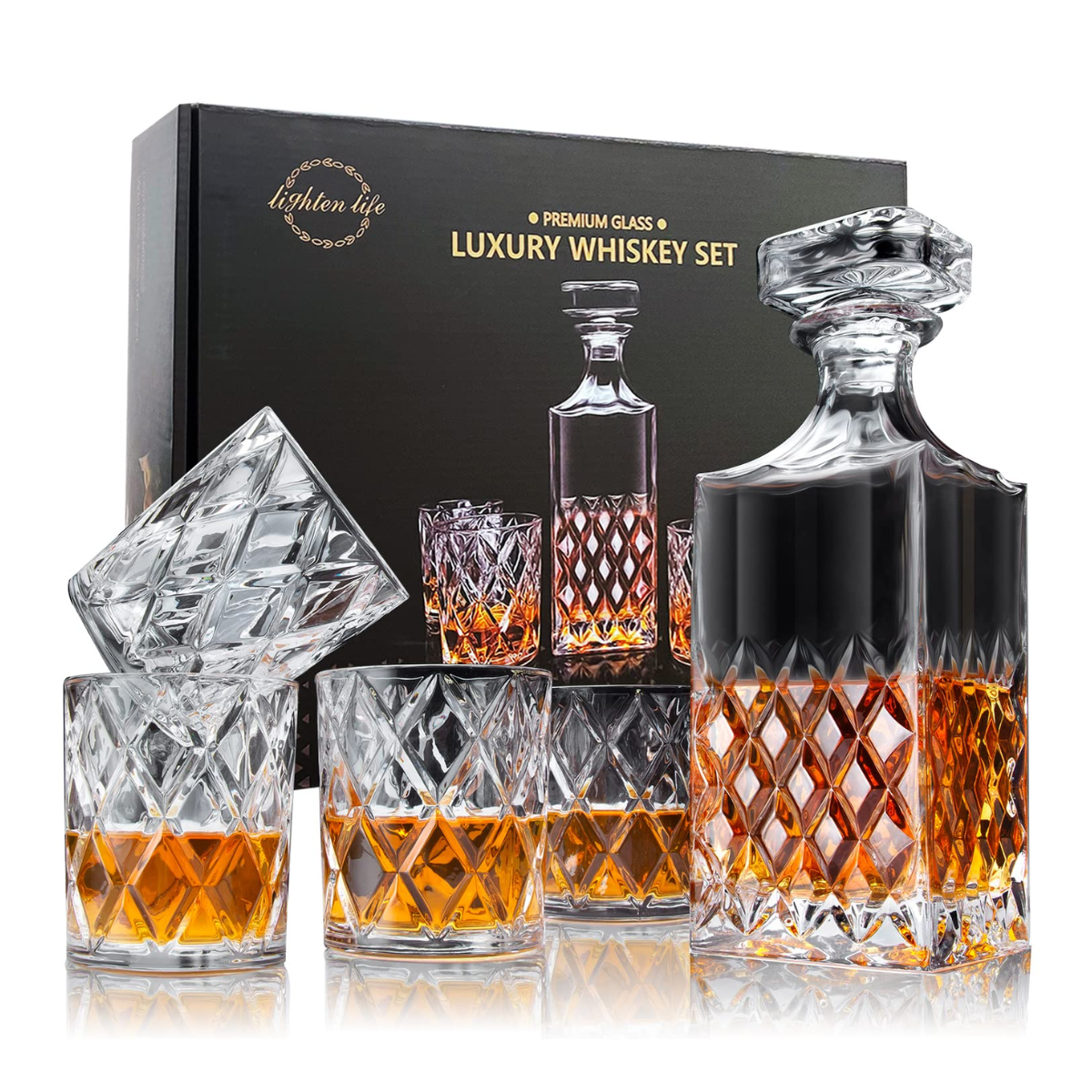 3. Raise a Glass to Love: Unforgettable Premium Whiskey Decanter Set for Anniversary Gifts