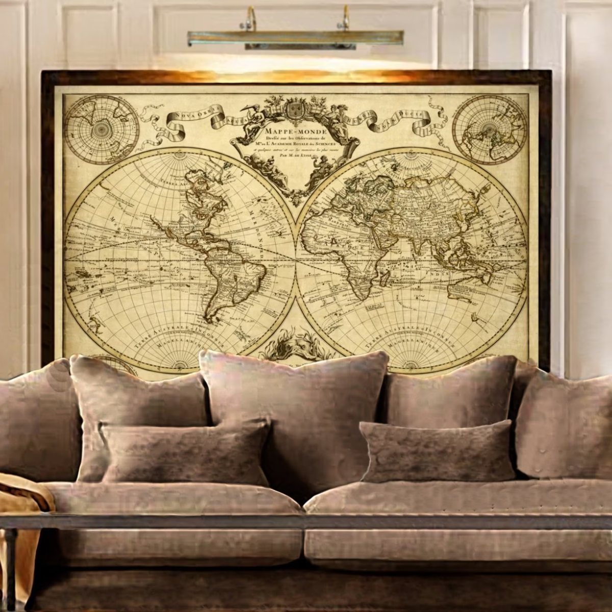 4. Vintage Map Wall Art: A Unique and Thoughtful Anniversary Gift for Him