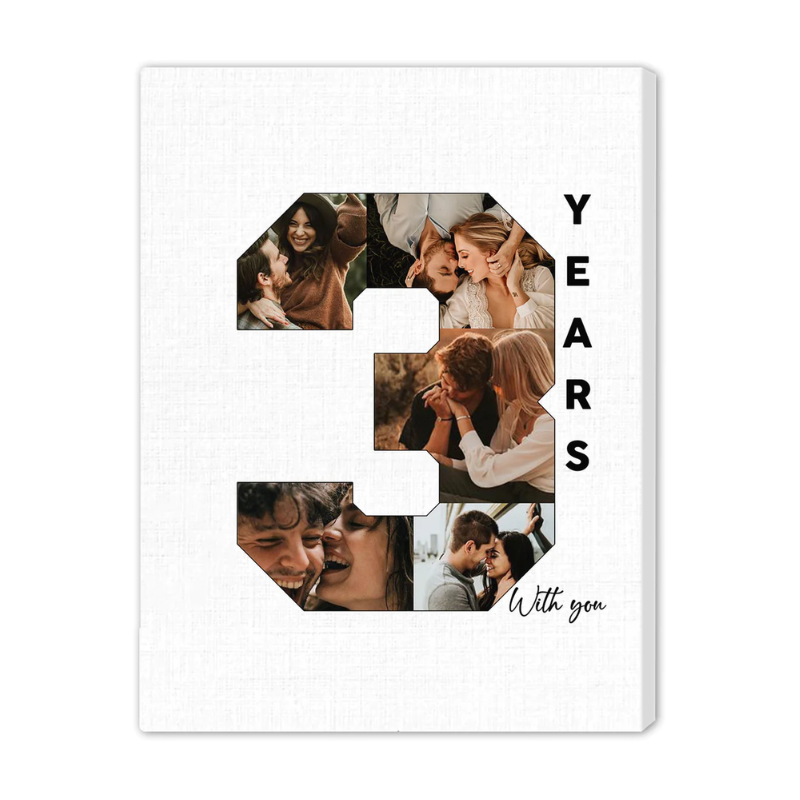 22. Capture 3 Years of Love with a Personalized Photo Collage - The Perfect 3rd Anniversary Gift!