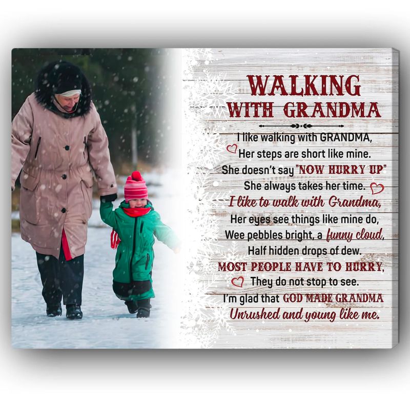 Custom Canvas Print "Walking With Grandma"