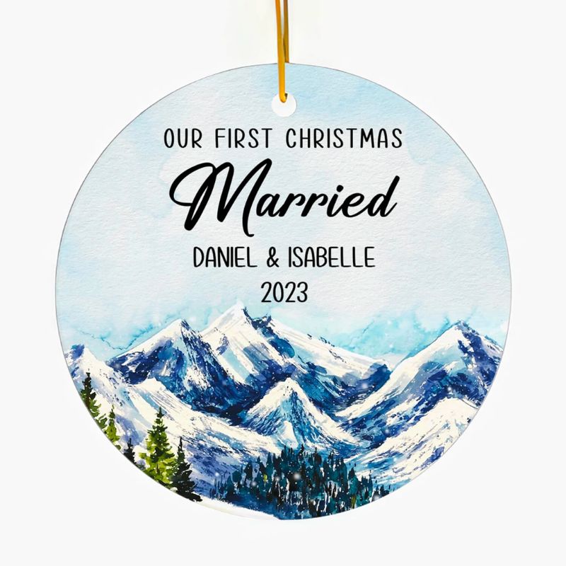 Cherish Your First Christmas Together with a Personalized Ceramic Ornament 20 and Under