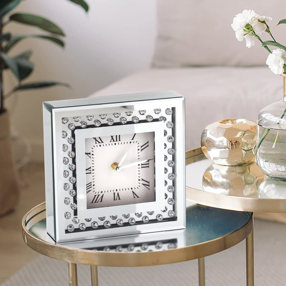 20. Capture Time in Elegance: Crystal-Inspired Desk Clock, the Perfect Anniversary Gift for Him