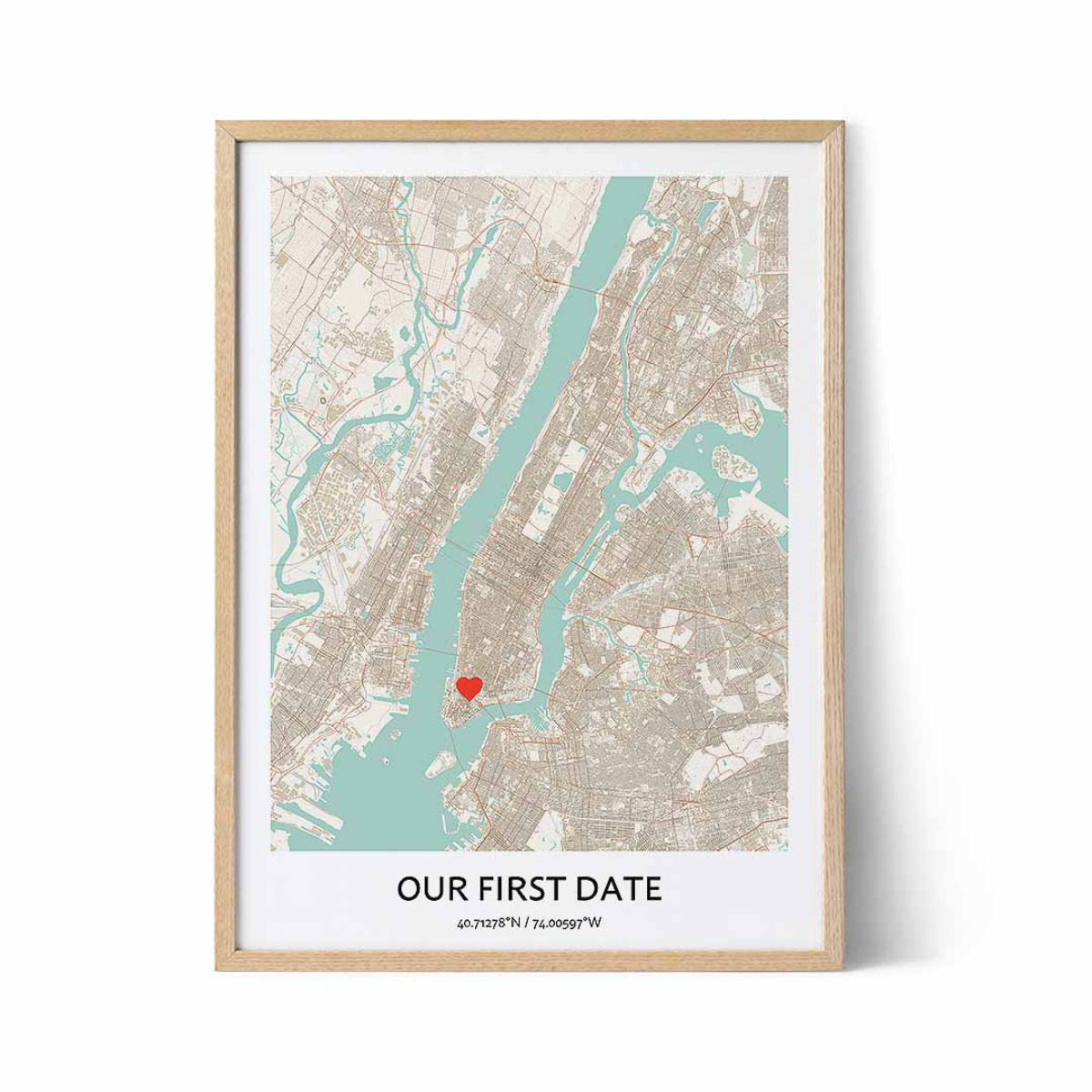34. Capture Your Love Story with a Customized Anniversary Date Map