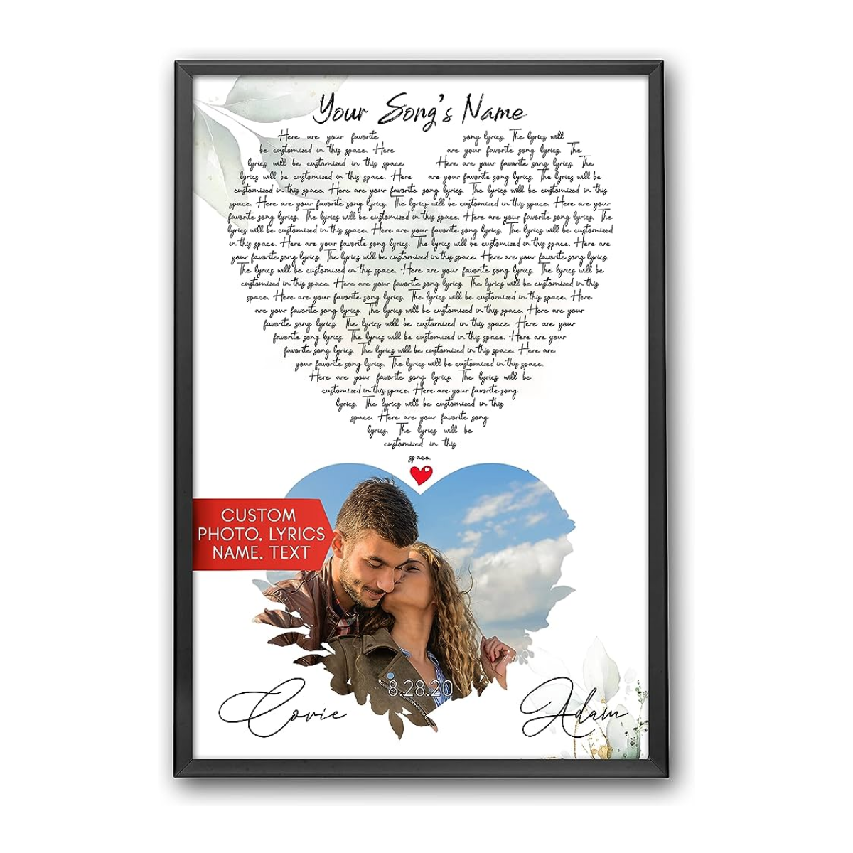 35. Capture Your Love Story Forever with a Customized Love Song Lyrics Print