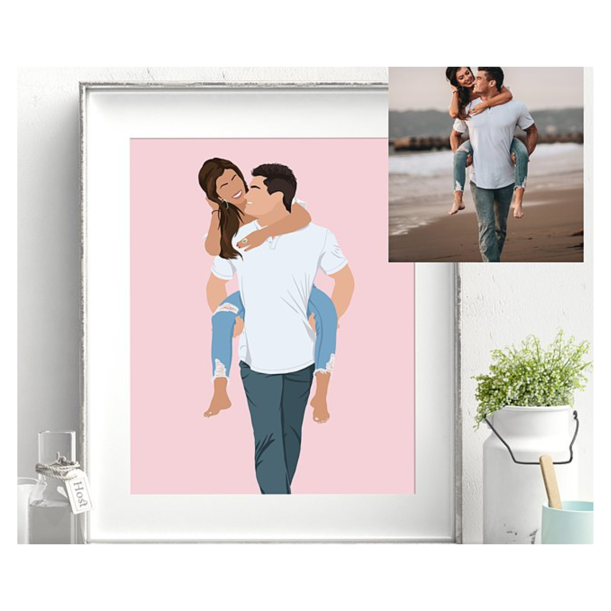 3. Capture Your Love Story in a Customized Portrait - The Perfect 20th Anniversary Gift for Wife