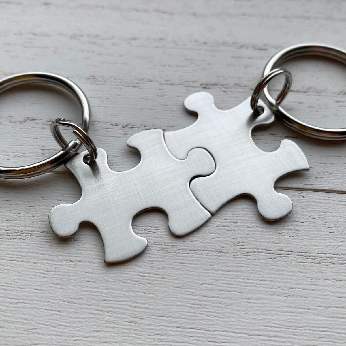 40. Unlock Your Love with Customized Puzzle Piece Keychains: The Perfect Anniversary Gifts For Long Distance Couples