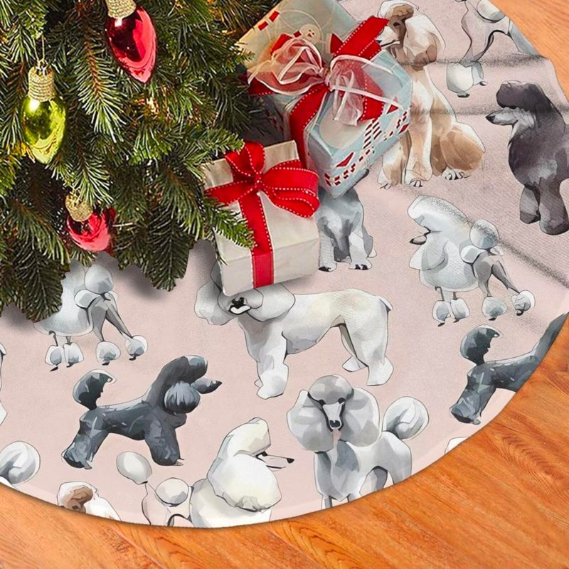 Deck the Paws A Festive Dog Themed Christmas Tree Skirt for Pet Lovers