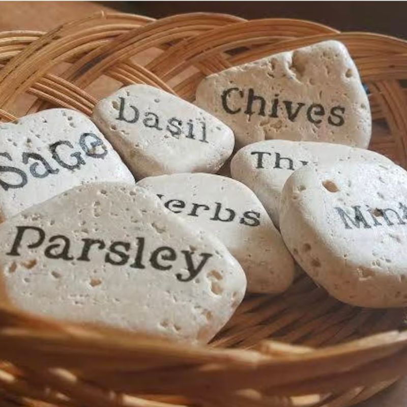 Enchant Your Secret Santa with Weathered Stone Garden Markers for a Unique Christmas Present