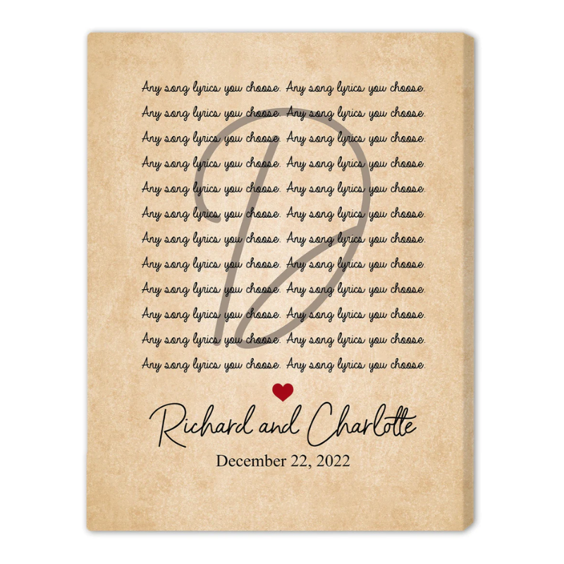 22. Capture Your First Dance Forever: Personalized Anniversary Canvas for Him