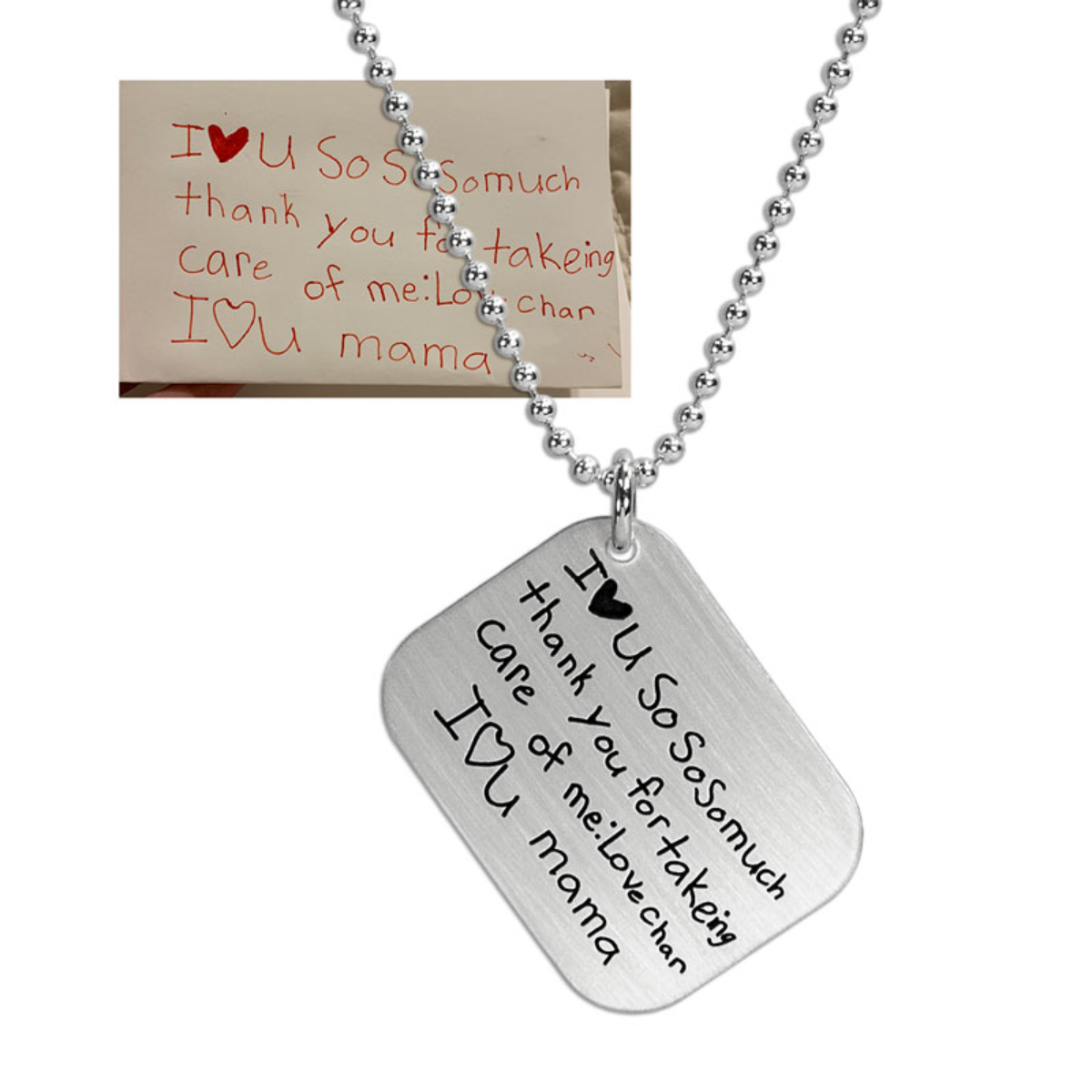 27. Captivate Their Heart with a Handwritten Love Letter Necklace - The Perfect Anniversary Gift Idea