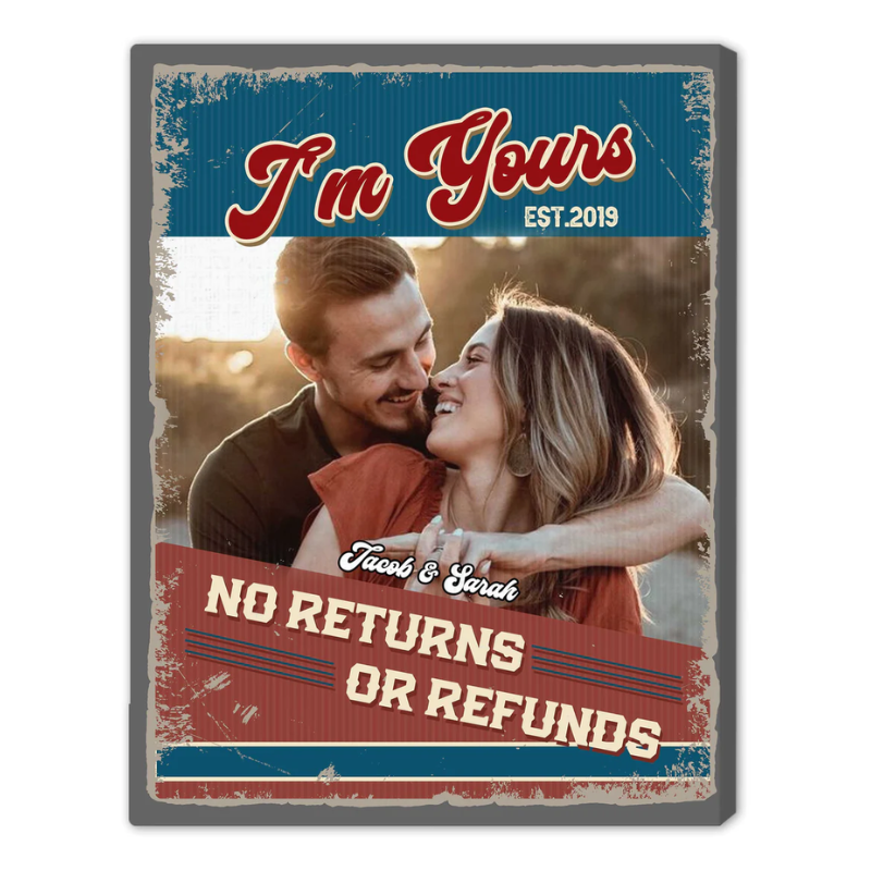 10. Forever Yours: Personalized Canvas - A Unique Anniversary Gift for Him