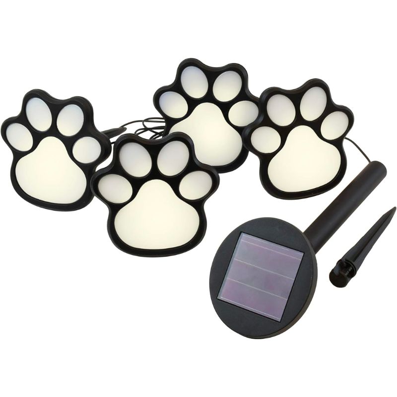 Light up your holidays with whimsical Dog Paw Print String Lights