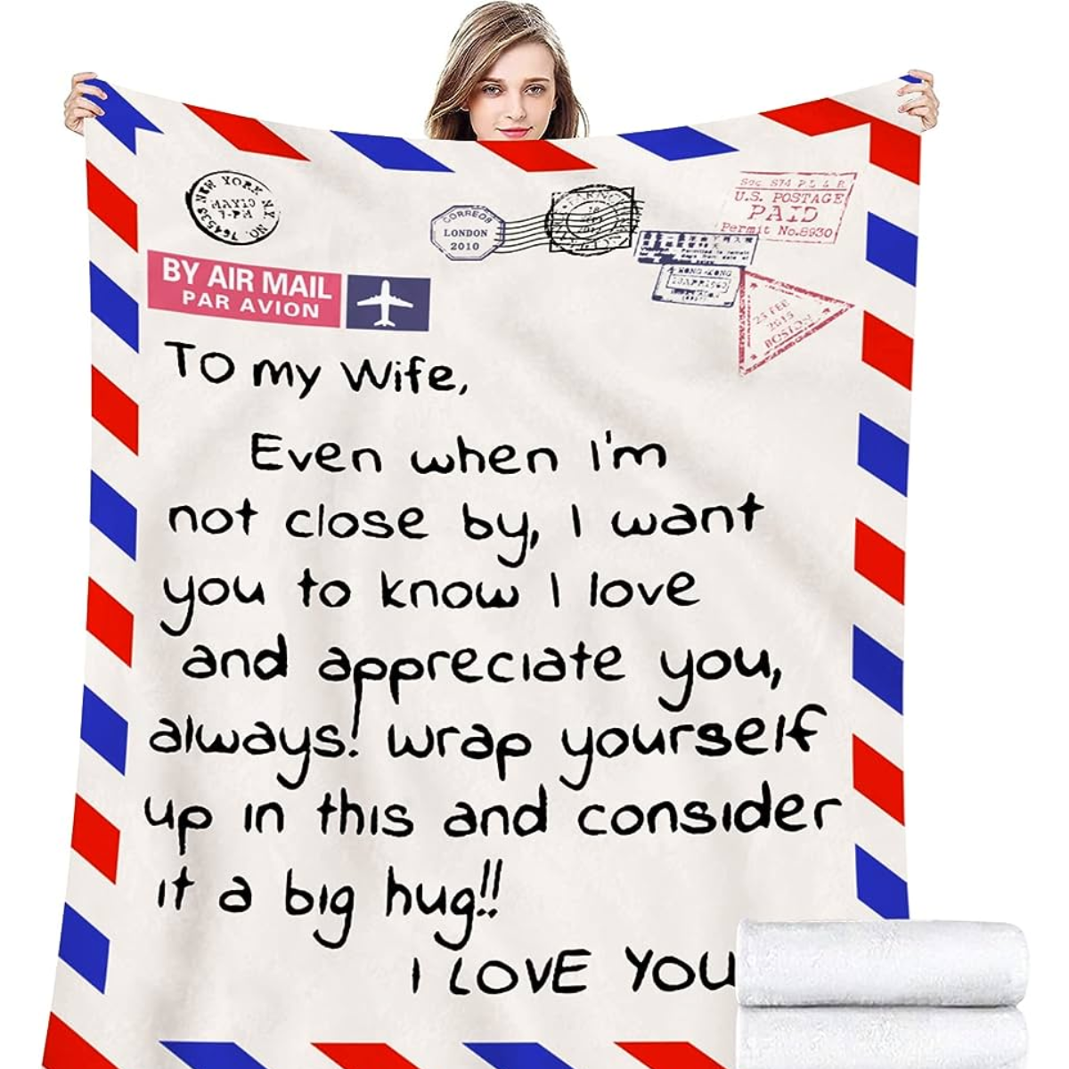 33. Surprise Her with a Personalized Love Letter Blanket - a Unique 20th Anniversary Gift