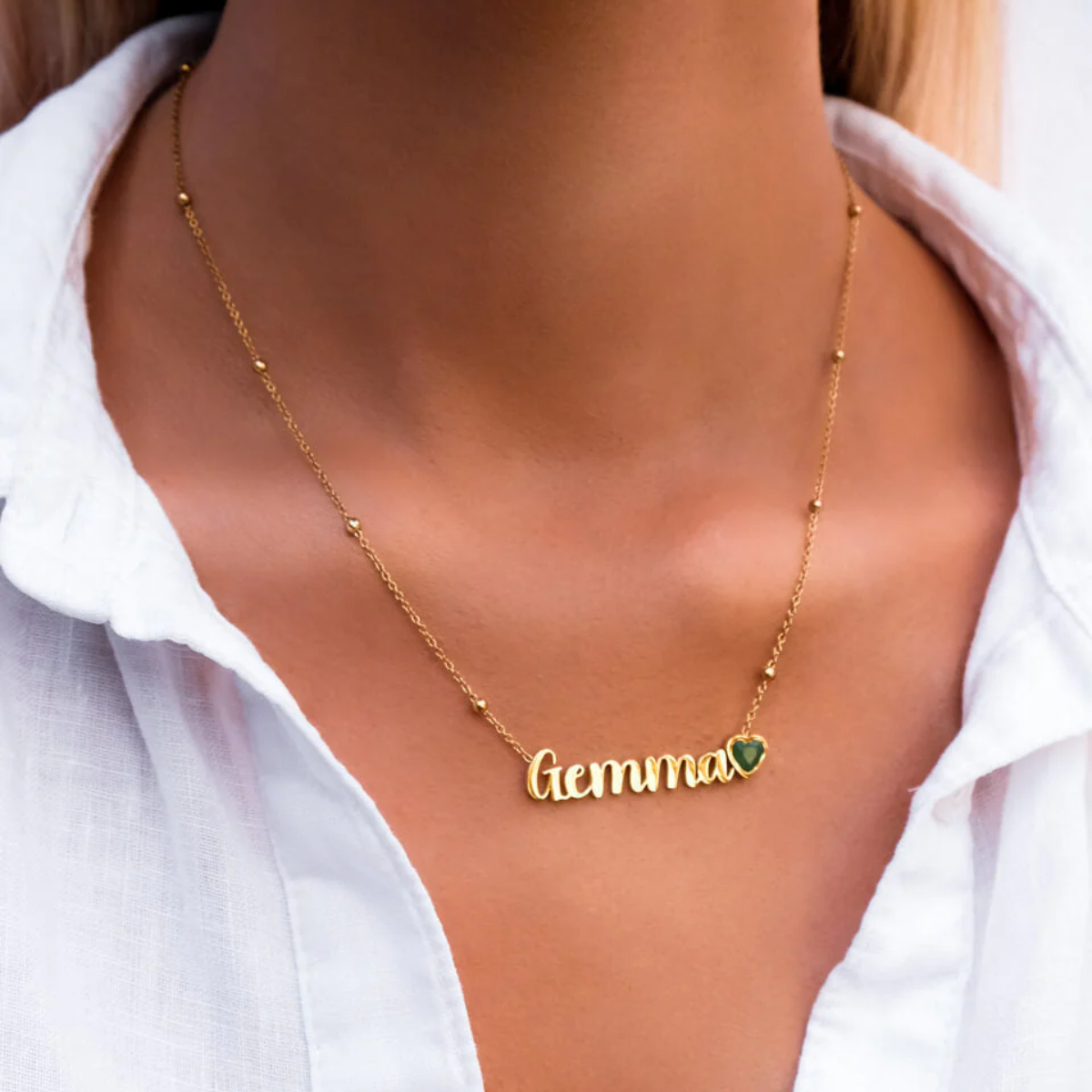 21. Personalized Name Necklace: A Unique and Thoughtful Anniversary Gift Idea for Her