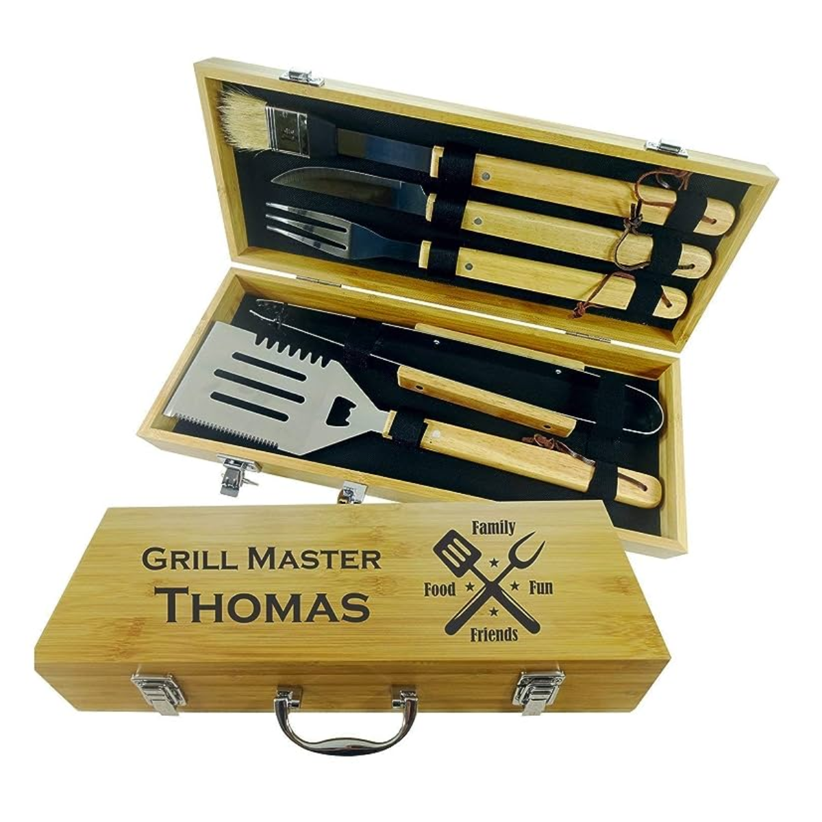 33. Customize His BBQ Game with a Personalized BBQ Set - A Unique Anniversary Gift Idea!