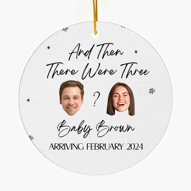 Personalized First Christmas Circle Ornament A Thoughtful 20 Gift Idea for Families