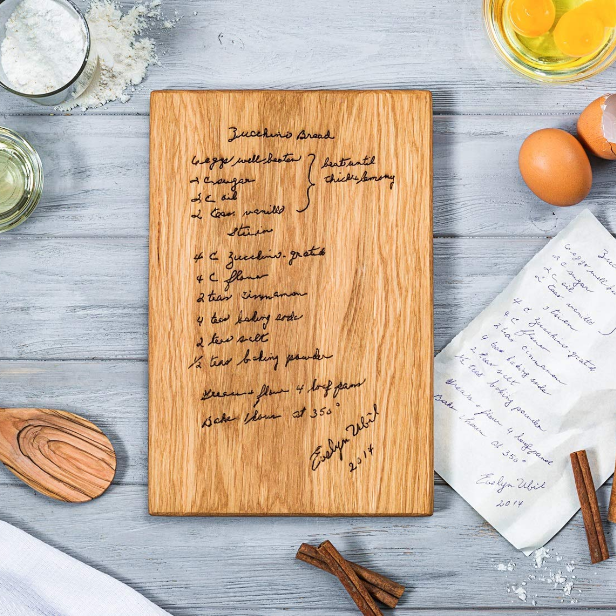35. Surprise Your Loved One with a Personalized Recipe Cutting Board - A Unique Anniversary Gift Idea