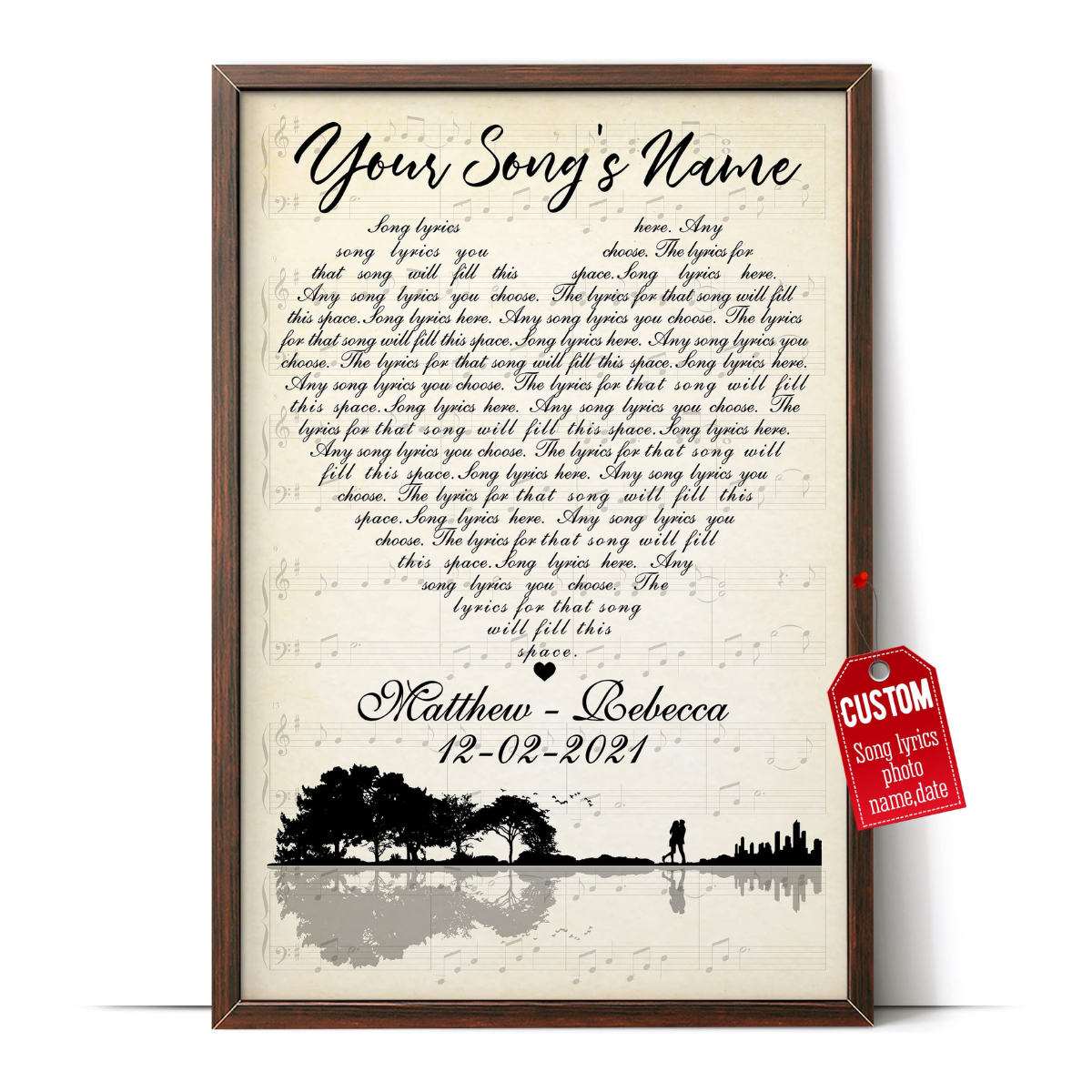 31. Turn Your Favorite Song into a Heartfelt Masterpiece: Personalized Song Lyrics Art