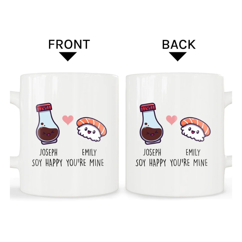 5. Soy Happy You're Mine - Personalized Anniversary Mug: A Unique and Thoughtful Gift Idea for Him