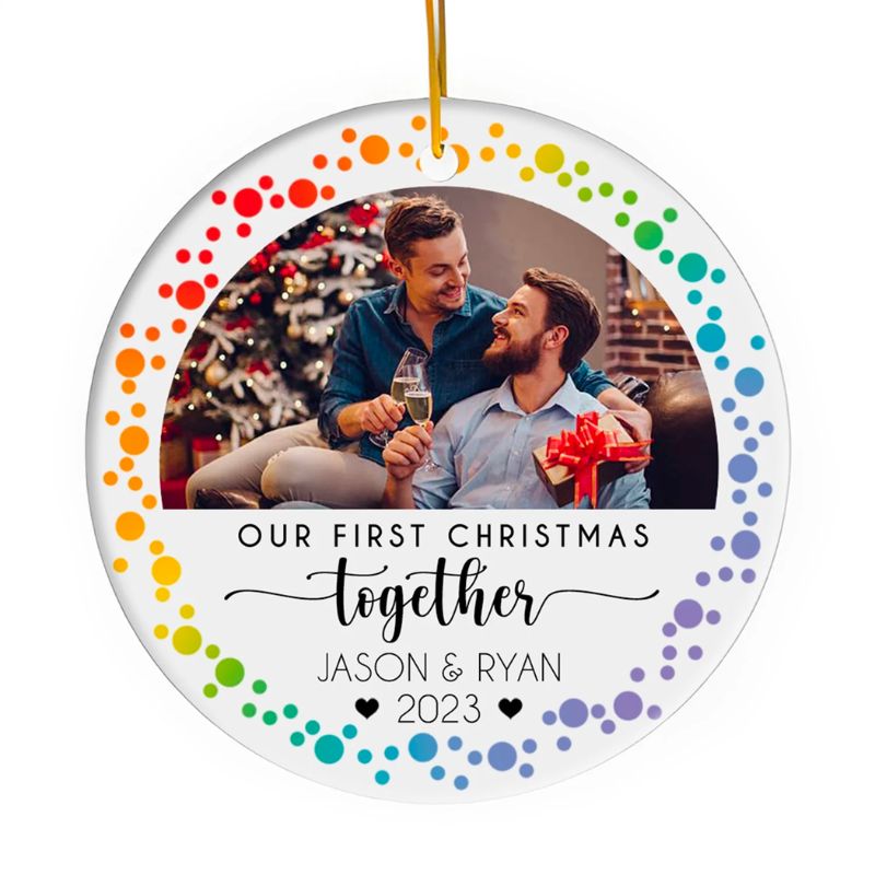 Spread Love and Joy with a Personalized LGBT First Christmas Ornament