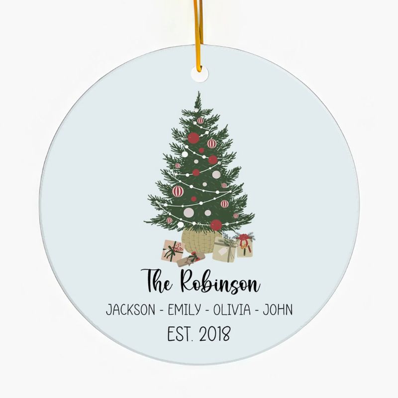 Unforgettable Family Christmas Personalized Circle Ornament The Perfect Secret Santa Gift