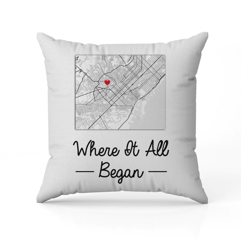 29. Where It All Began Retro Map - Personalized Anniversary Gift for Wife - A Timeless Tribute