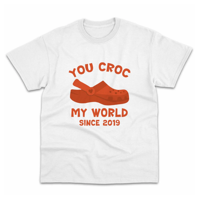 16. Croc Your Love with a Personalized T-Shirt - Perfect Anniversary or Valentine's Day Gift!