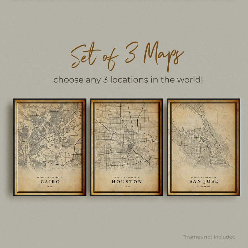 Antique Map Poster Best Gifts for Neighbors