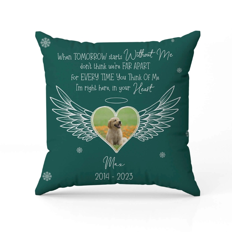 Custom Dog Quote and Photo Pillow: dog christmas ornaments