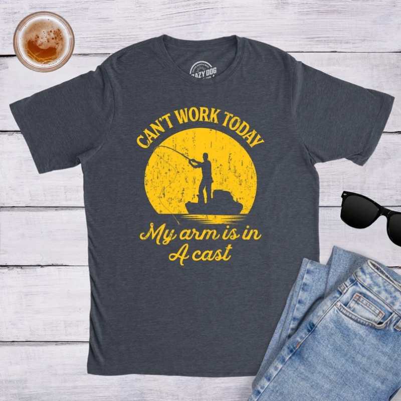 Fishing-themed T-shirt