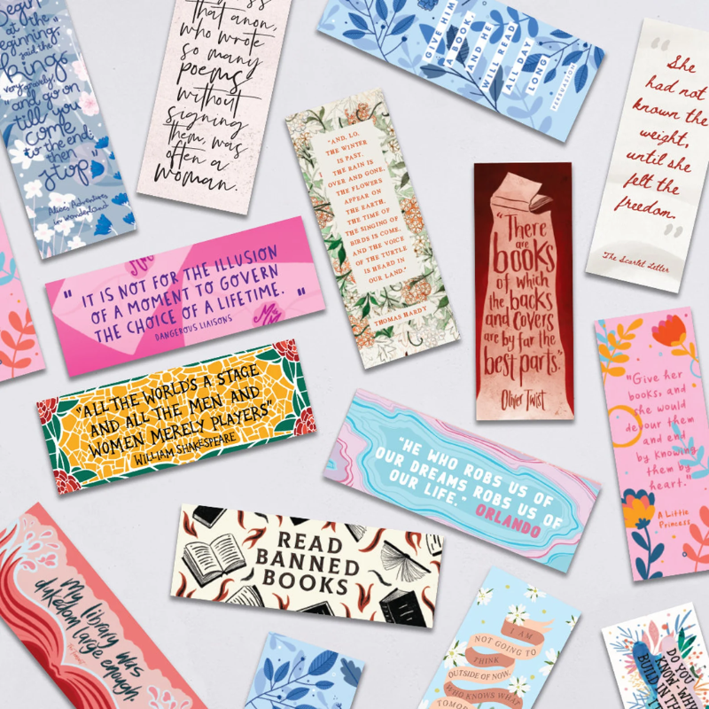 Personalized Bookmarks with Quotes