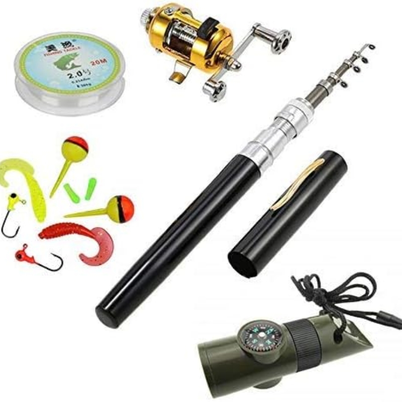 Pocket-Sized Fishing Rod and Reel Combo