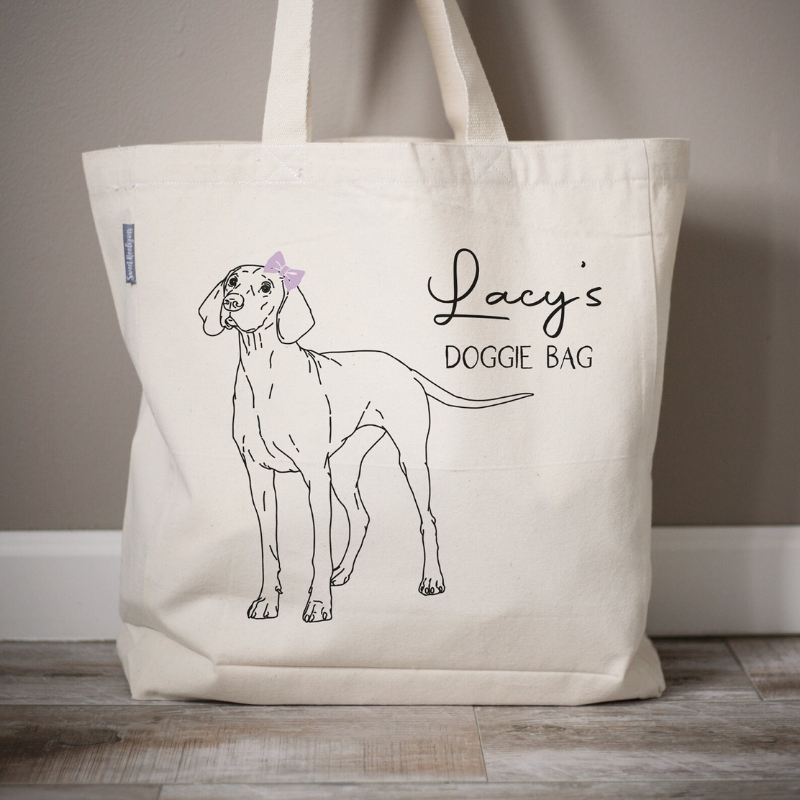 Personalized Dog Breed Tote Bag