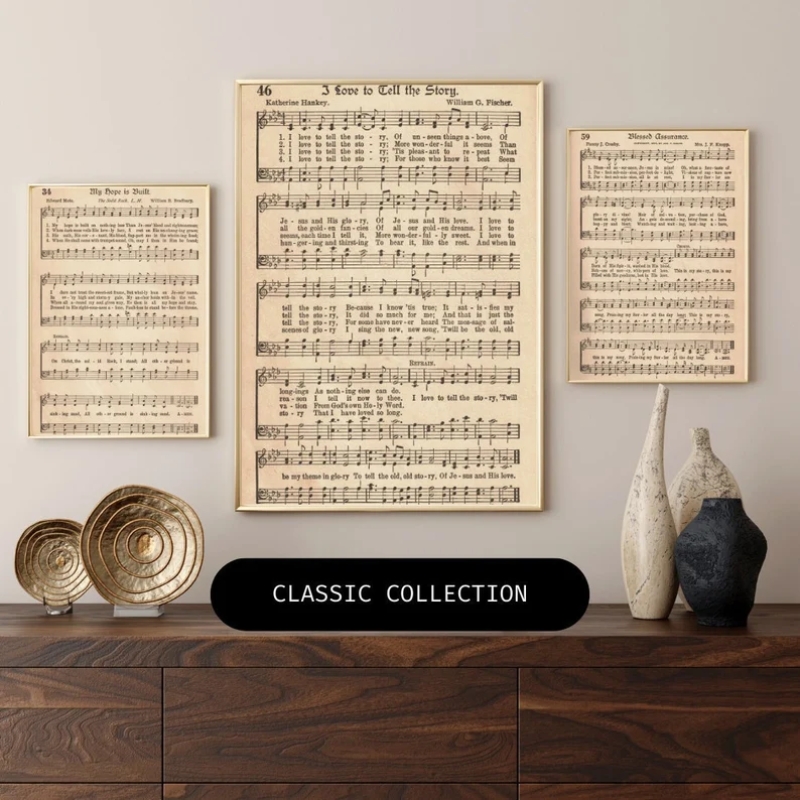 Vintage Sheet Music Art Prints