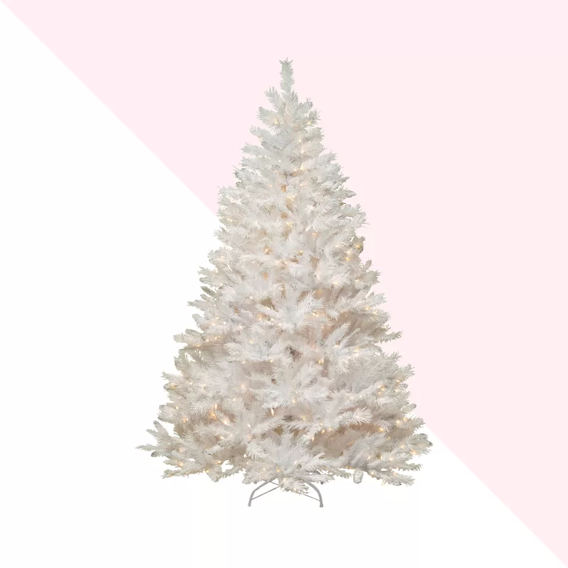 White Glittery Tabletop Tree