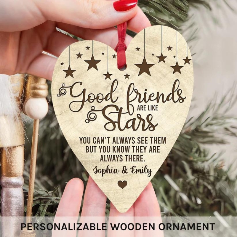 Personalized wooden christmas ornaments