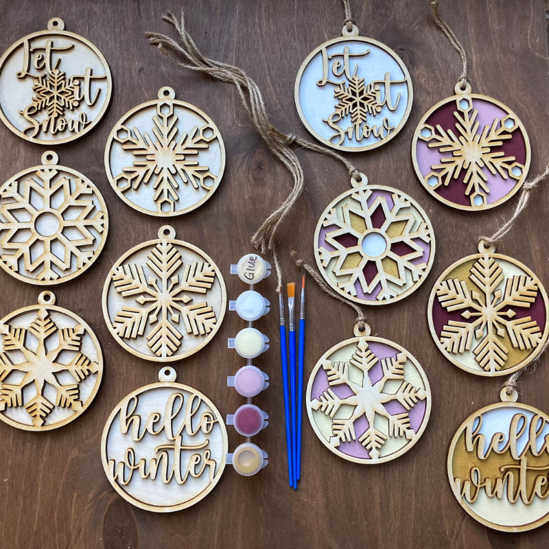 Snowflake-Inspired First Christmas Ornament