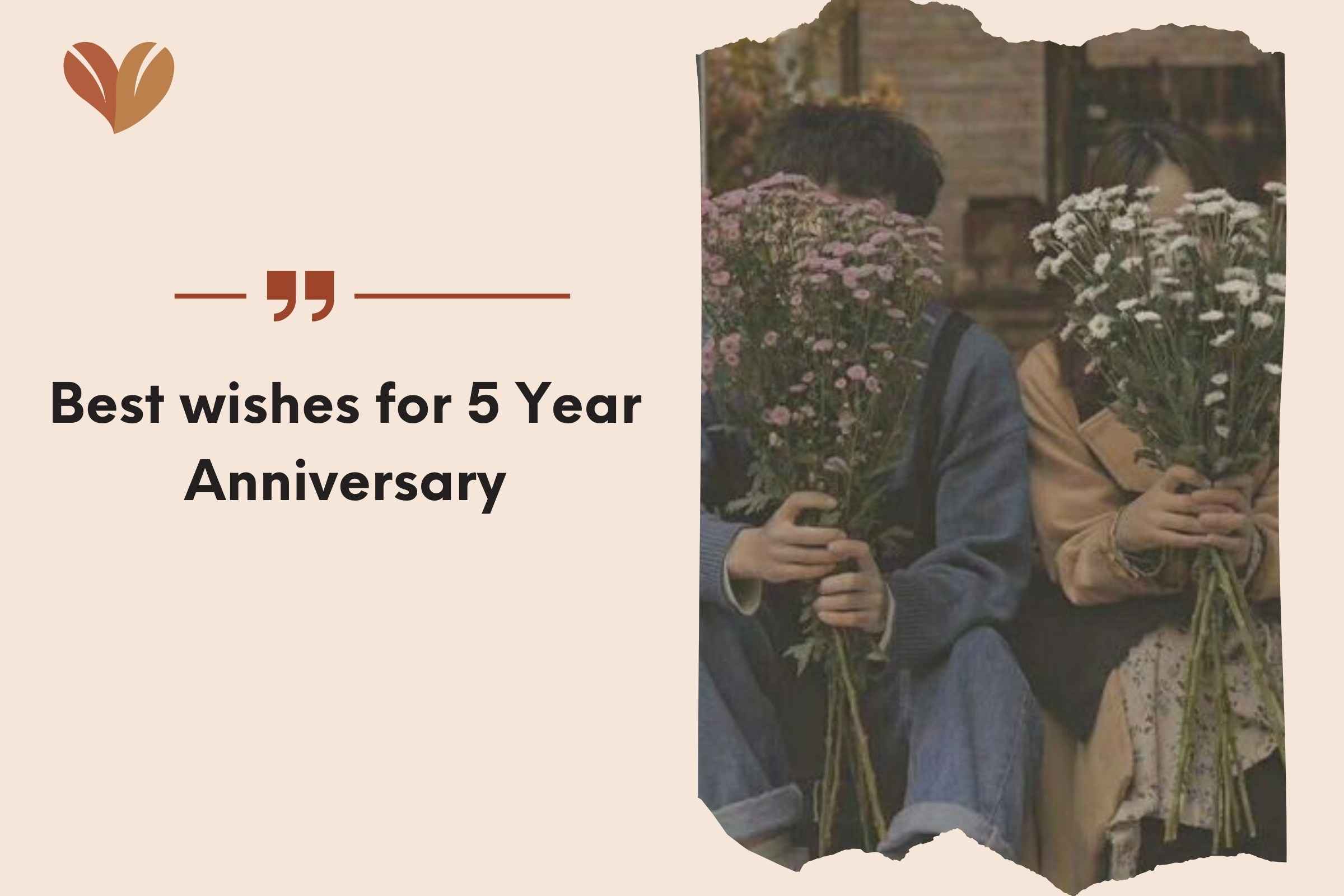 Best wishes for 5 Year Anniversary by MyMindfulGifts