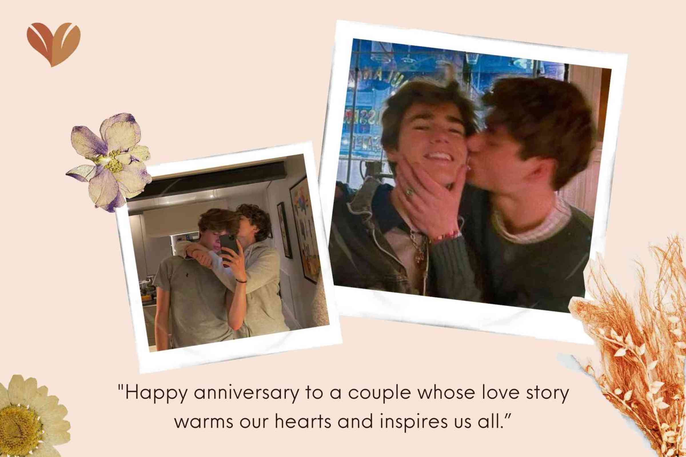 "Happy anniversary to a couple whose love story warms our hearts and inspires us all.”