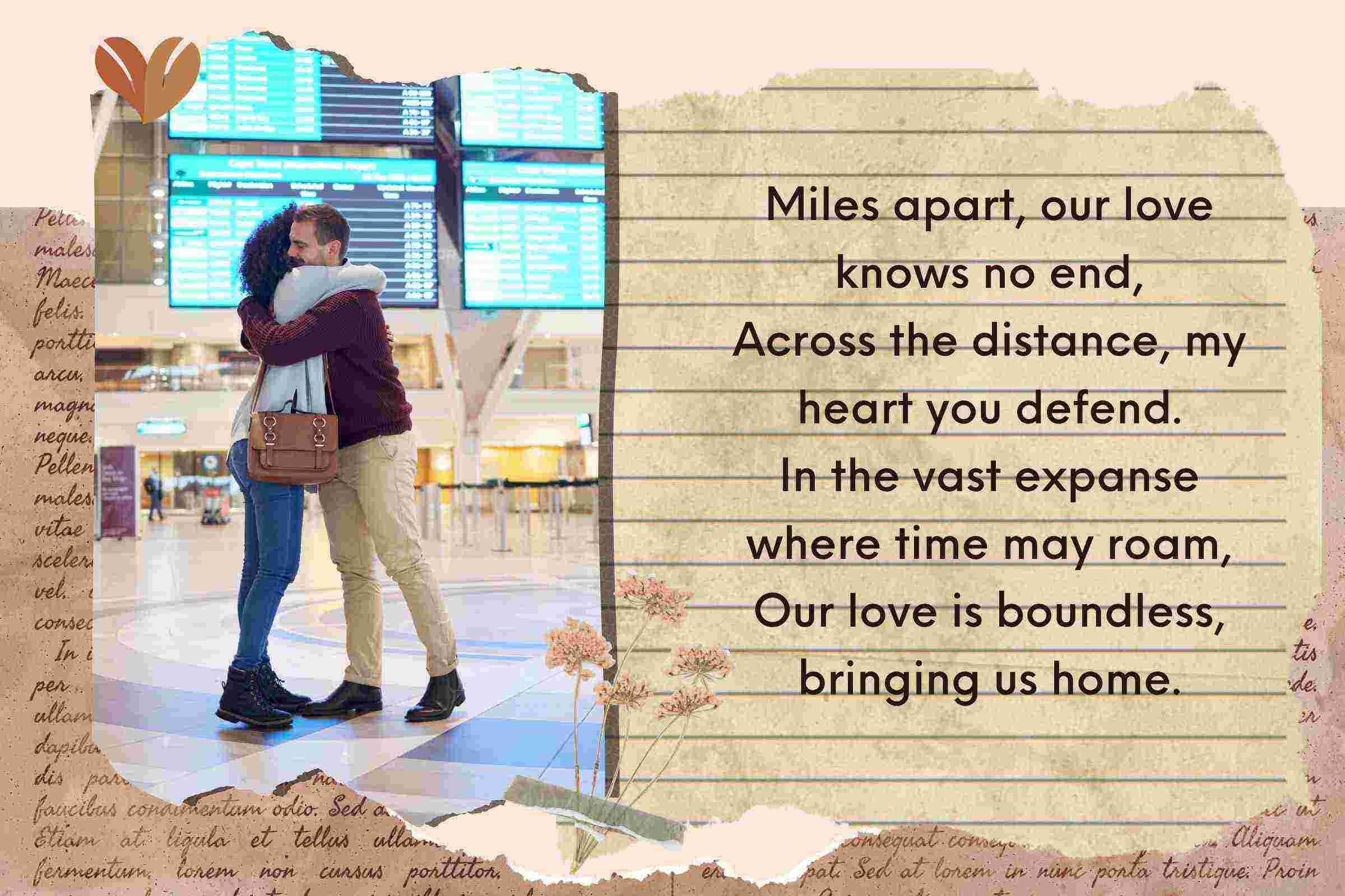 Miles apart, our love knows no end
