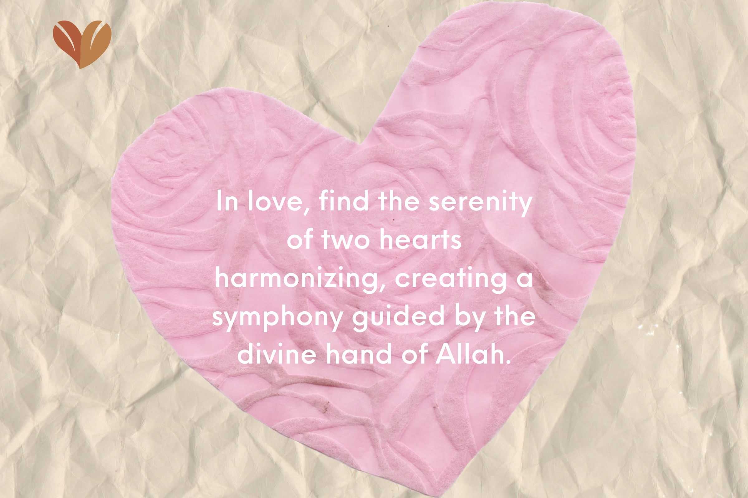 In love, find the serenity of two hearts harmonizing, creating a symphony guided by the divine hand of Allah
