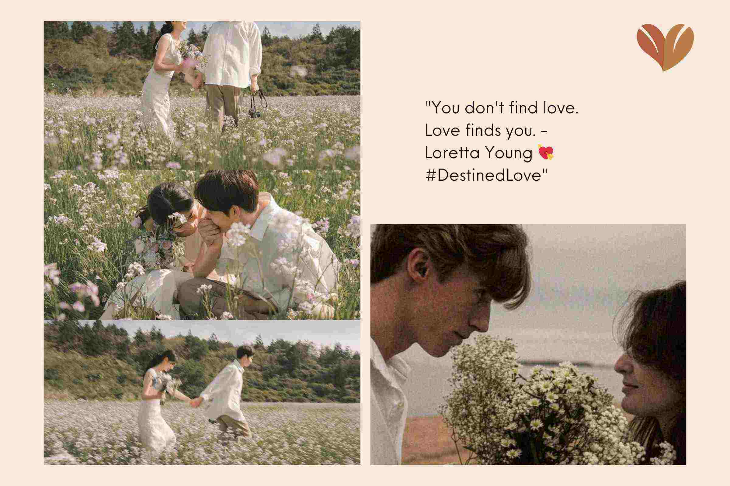 "You don't find love. Love finds you. - Loretta Young 💘 #DestinedLove"