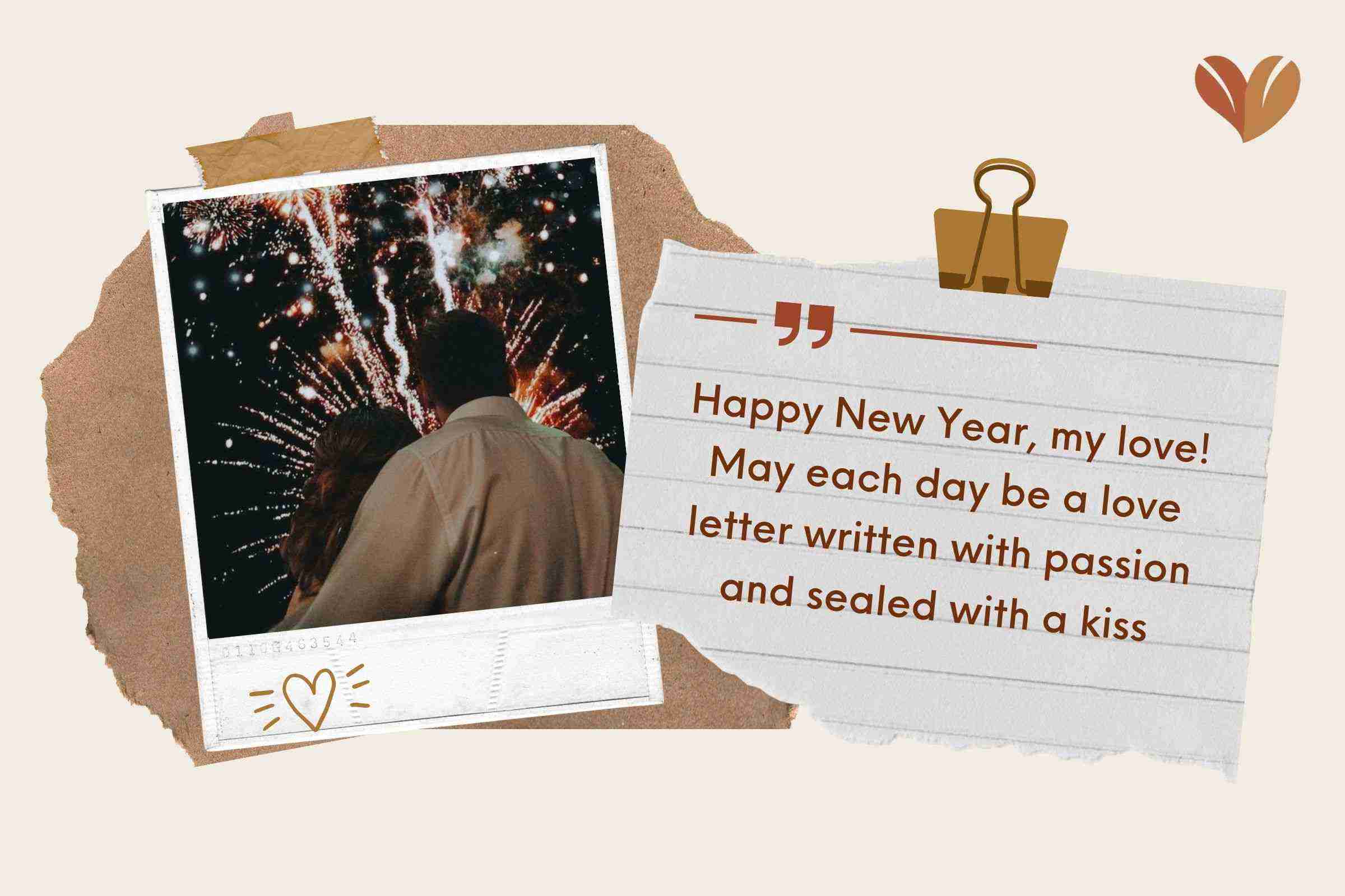 Happy New Year, my love! May each day be a love letter written with passion and sealed with a kiss