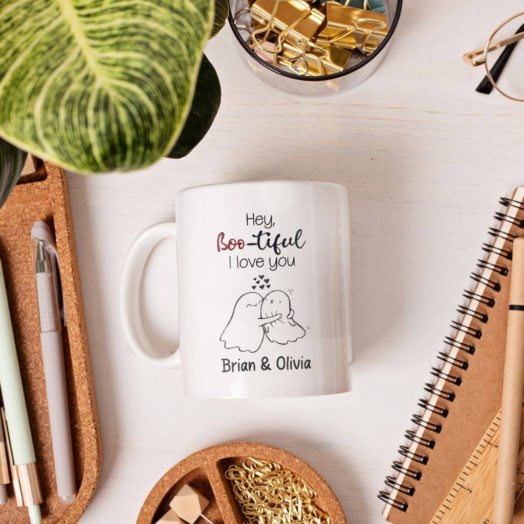 Hey Boo-tiful Mug is a personalized and customized gift that will surely touch the heart of your girlfriend on your anniversary or Halloween.